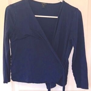J. Crew Navy Blue Women's Wrap Top